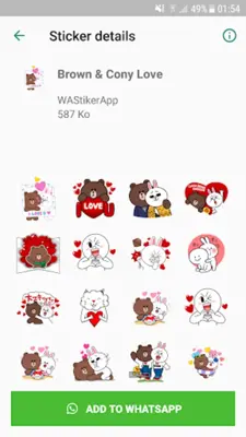 Love Sticker Packs For WhatsApp android App screenshot 0