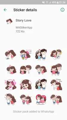 Love Sticker Packs For WhatsApp android App screenshot 1