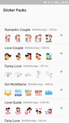 Love Sticker Packs For WhatsApp android App screenshot 3